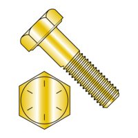 1/4-20 X 1/2" HEX HEAD CAP SCREW GRADE 8 YELLOW ZINC PLATED